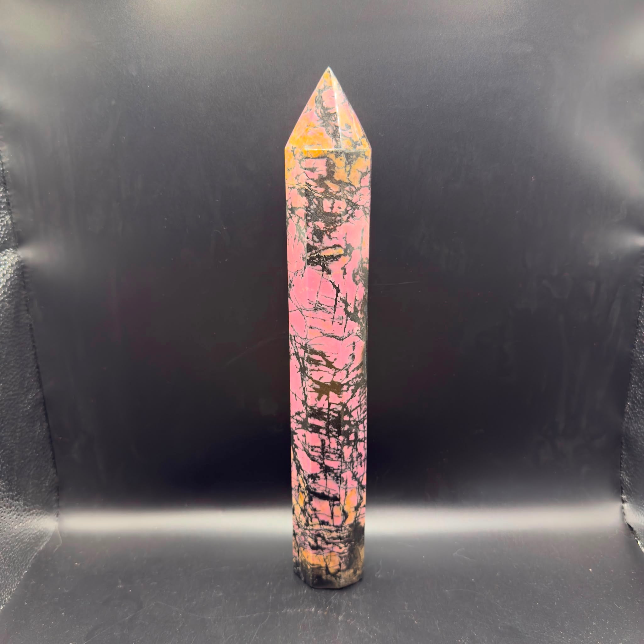 1 Foot Rhodonite Tower | Emotional Healing & Self-Love | Crystals UK