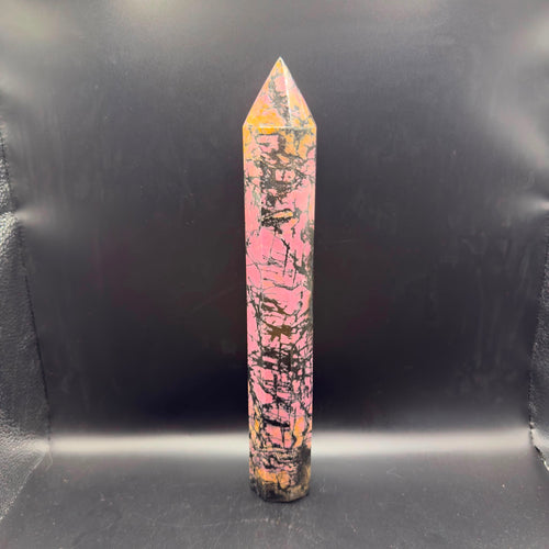 1 Foot Rhodonite Tower | Emotional Healing & Self-Love | Crystals UK