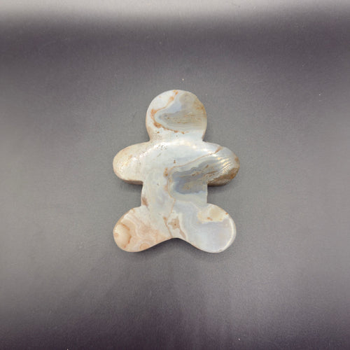 Agate Ginger Bread Man Carving | Balance & Stability | Crystals UK