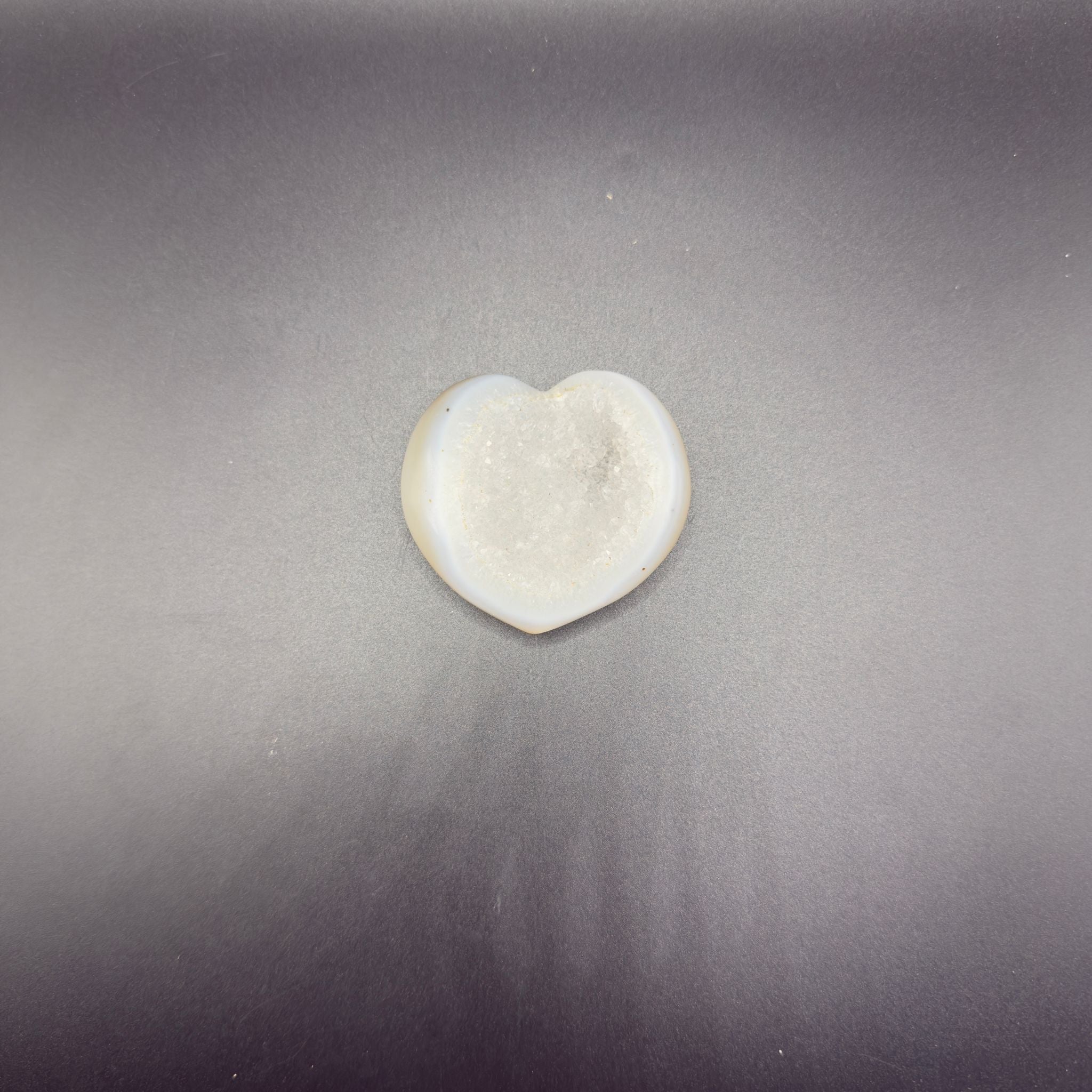 Agate Heart with Druzy Centre (A)| Balance & Stability | Crystals UK