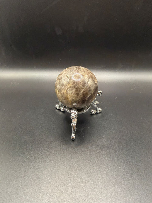 Black Moonstone Sphere (B) | New Beginnings & Intuition | Crystals UK