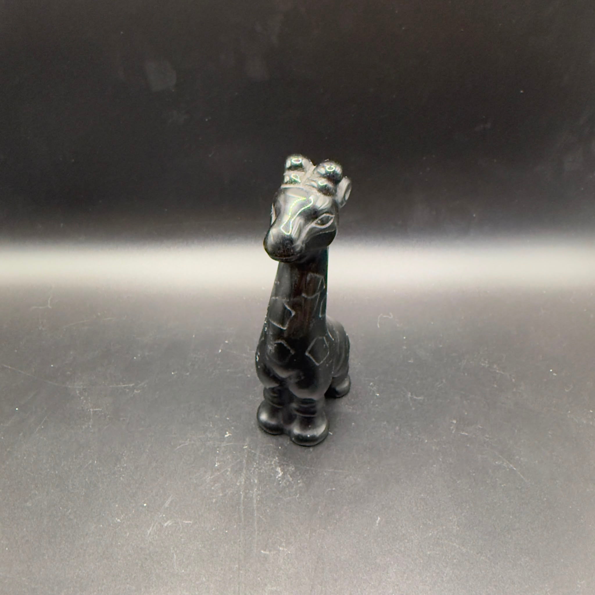 Black Obsidian Giraffe |Grounding & Protection | Crystals UK
