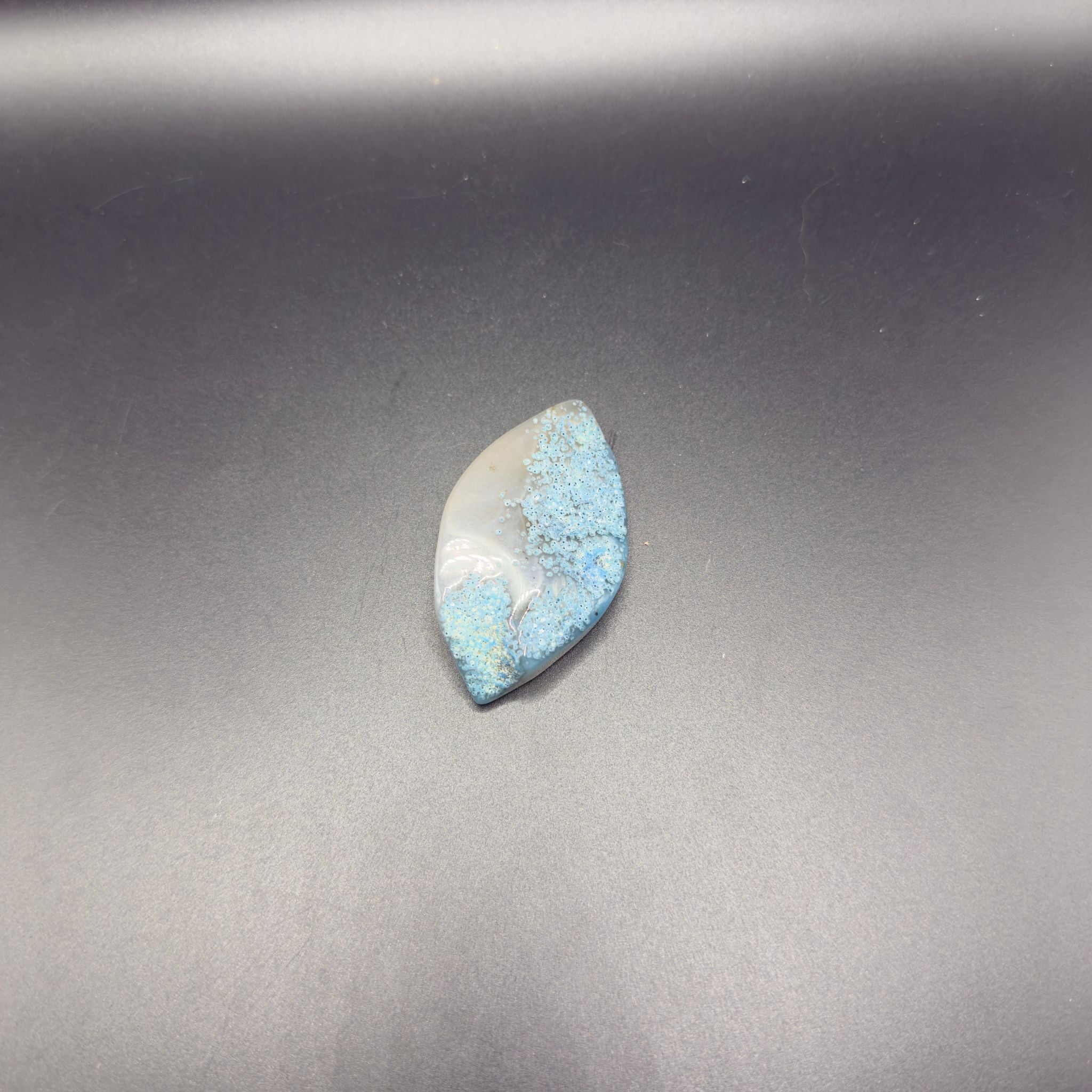 Blue Lace Agate Cabochon Leaf | Peace of Mind | Crystals UK