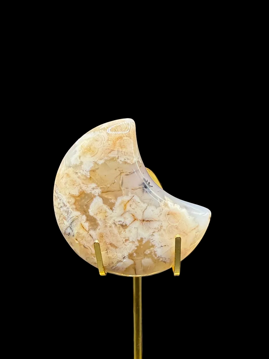 Flower Agate Crystal Moon | Personal Growth | Crystals UK