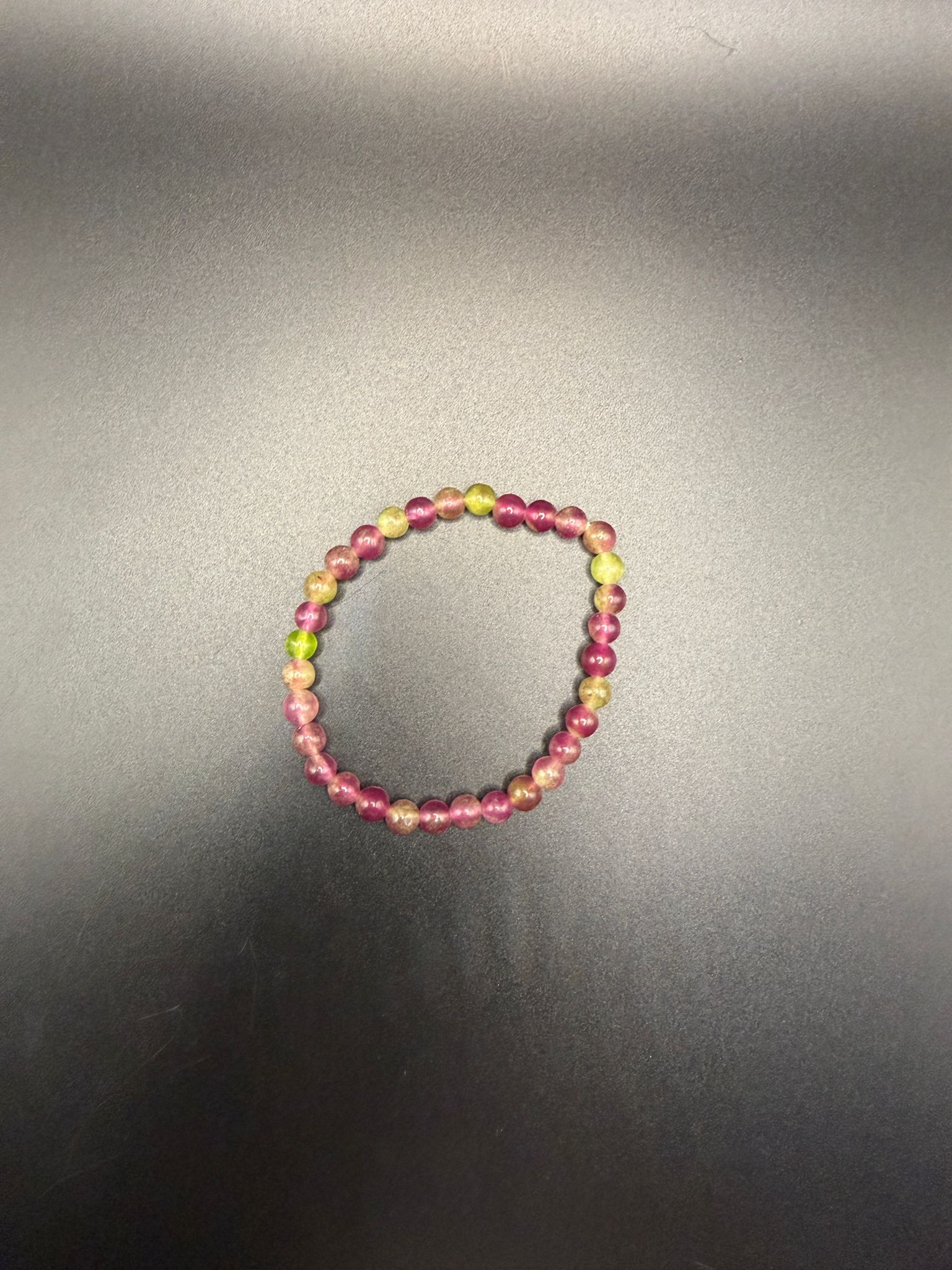 Watermelon Tourmaline Crystal Bracelet