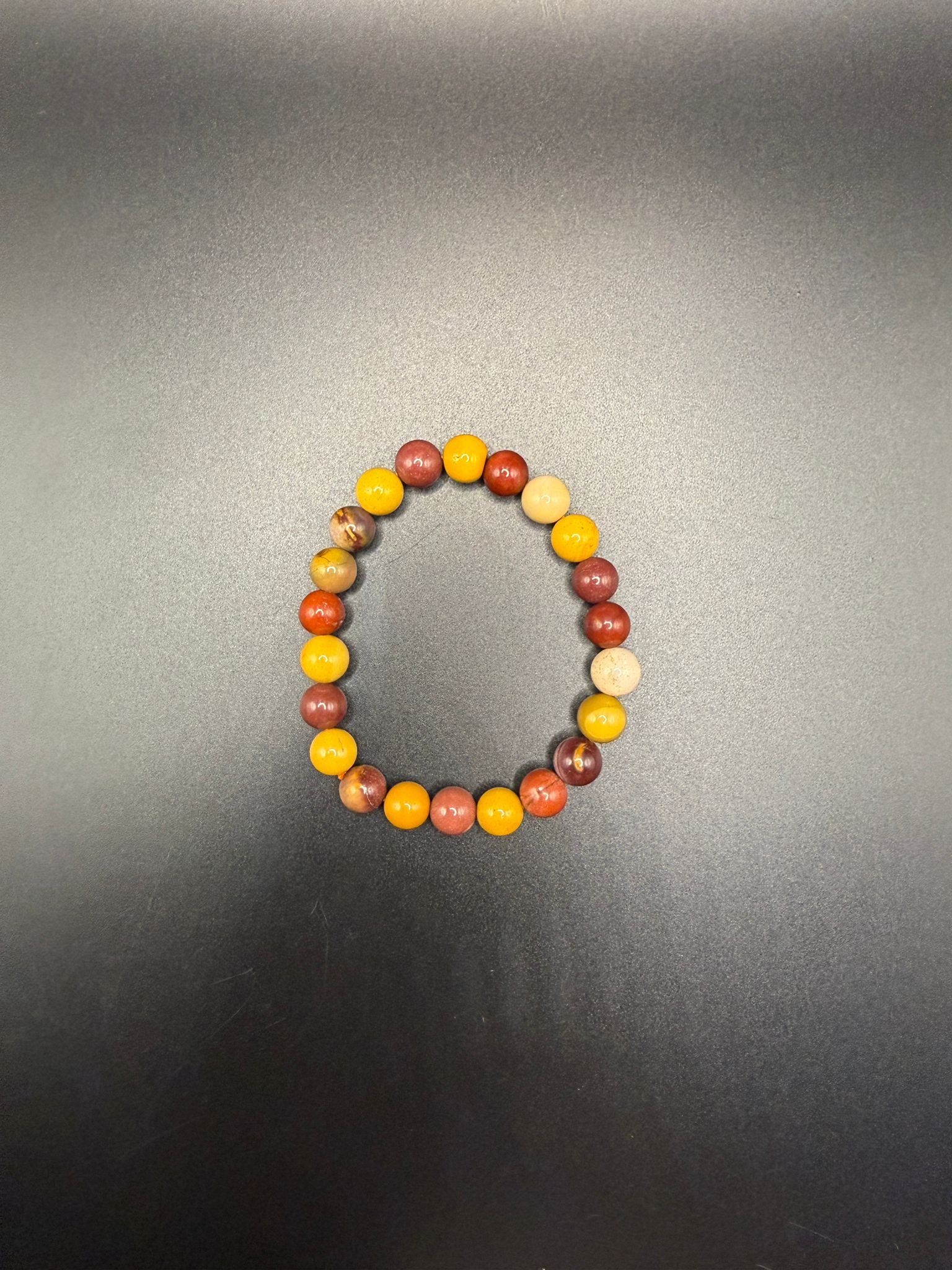 Polychrome Jasper Crystal Bead Bracelet