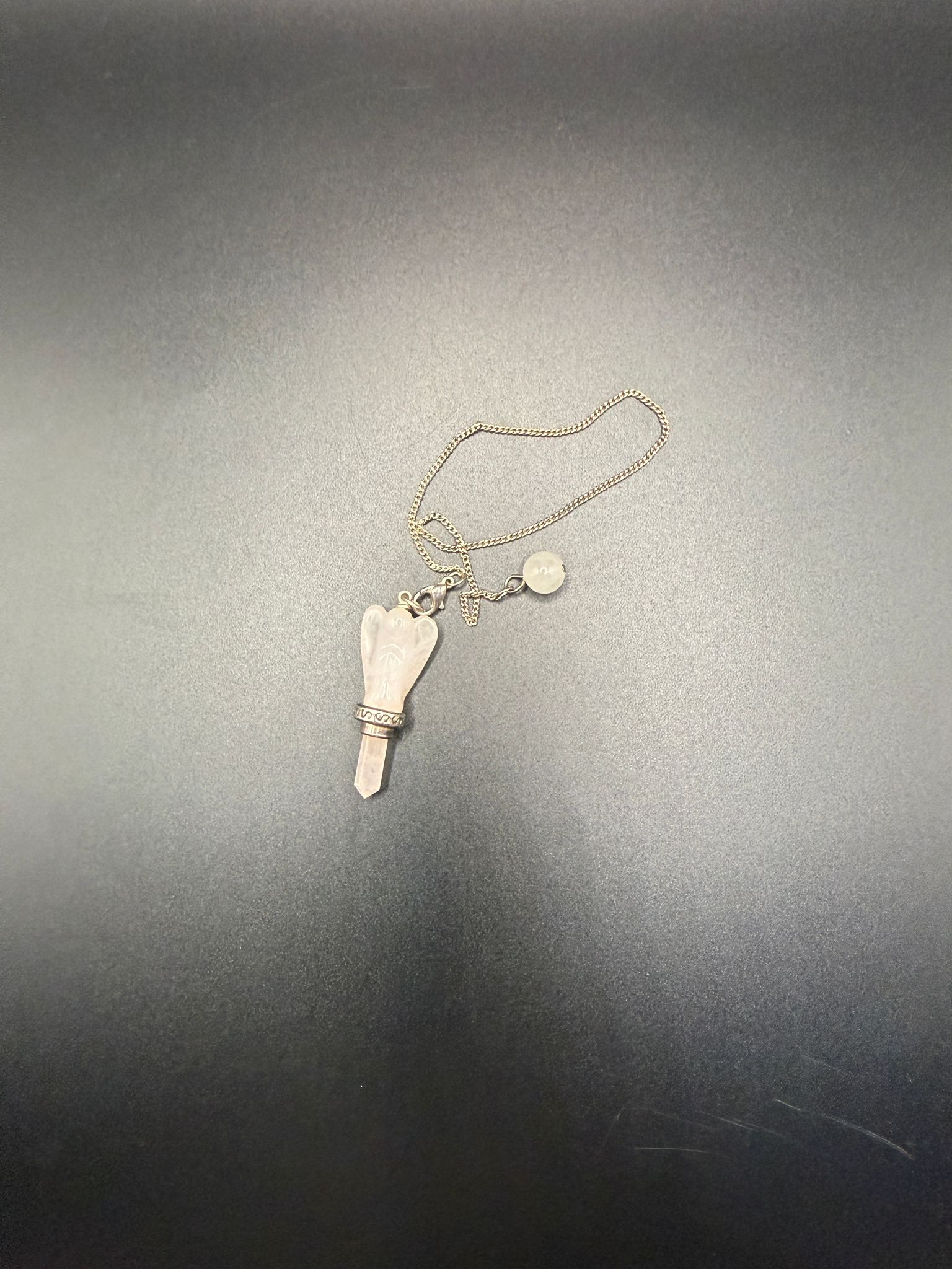 Rose Quartz Angel Pendulum| Self-Love | Crystal UK
