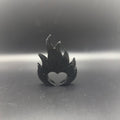 Black Obsidian Heart Flame |Grounding & Protection | Crystals UK