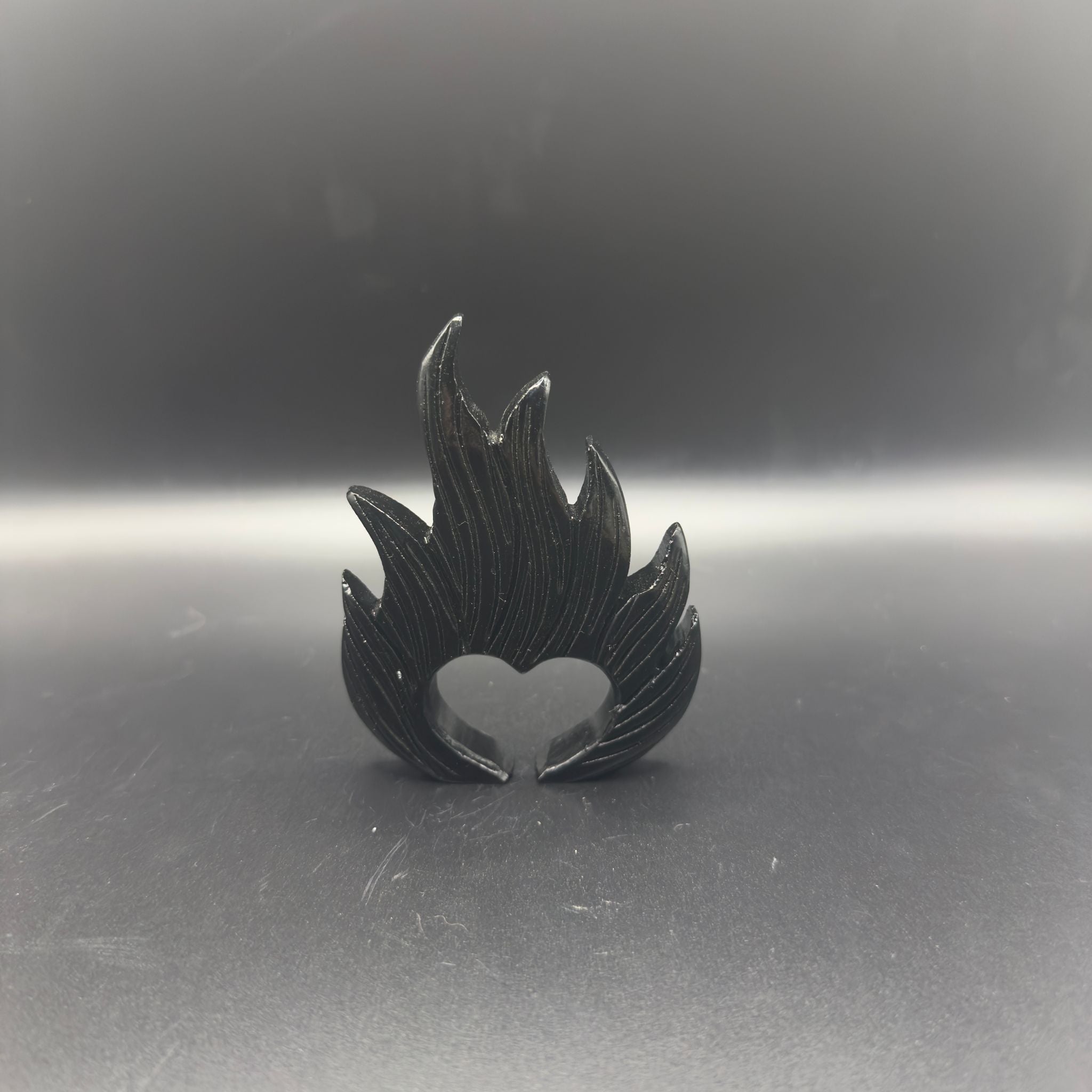 Black Obsidian Heart Flame |Grounding & Protection | Crystals UK