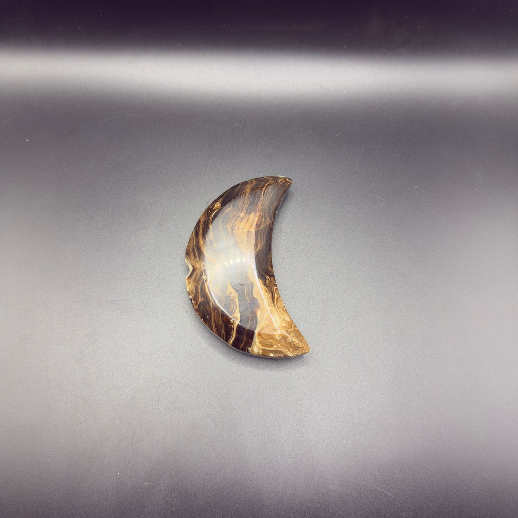Chocolate Calcite Moon | Grounding & Emotional Stability | Crystals UK