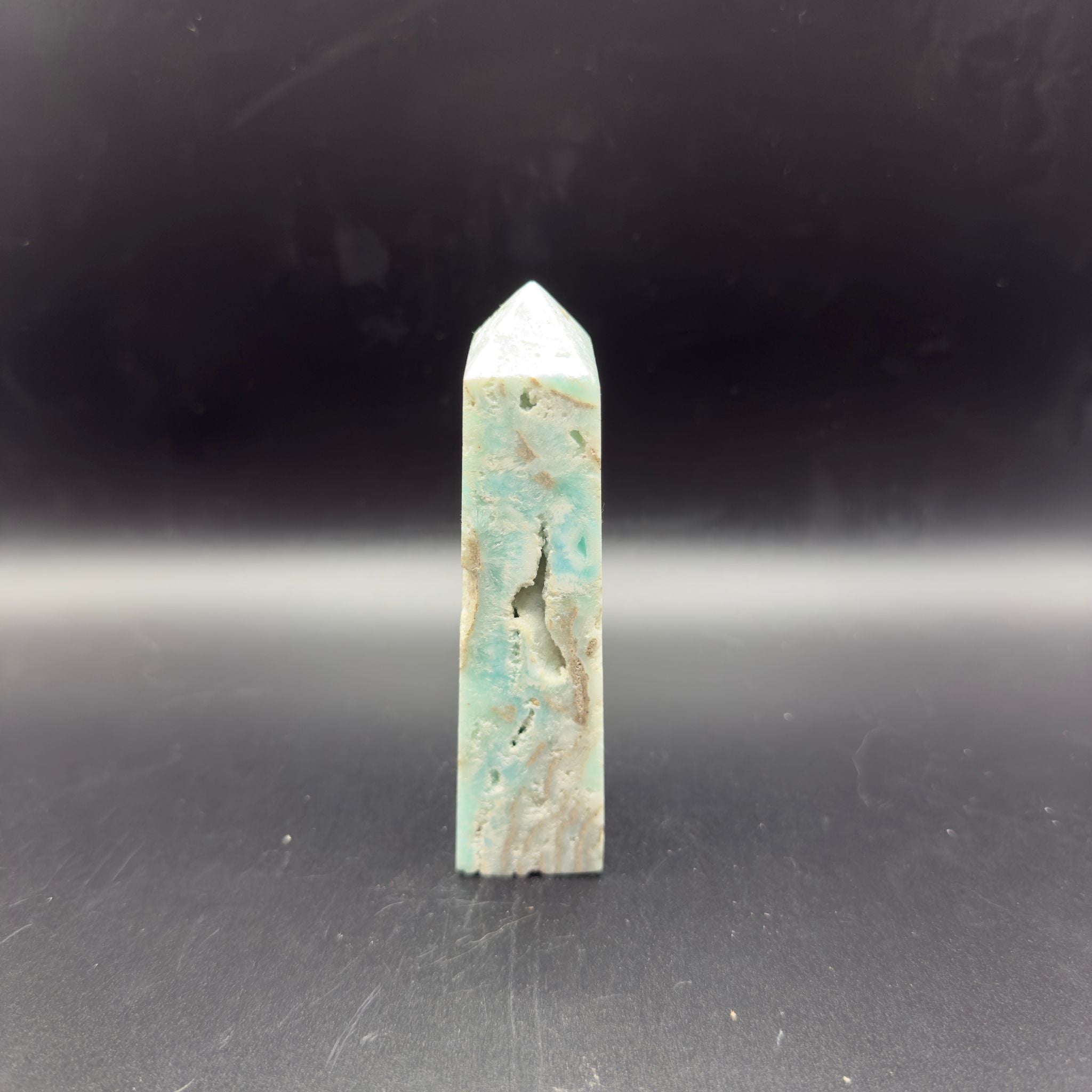 Blue Aragonite Tower (D)| Emotional Healing & Communication | Crystals UK