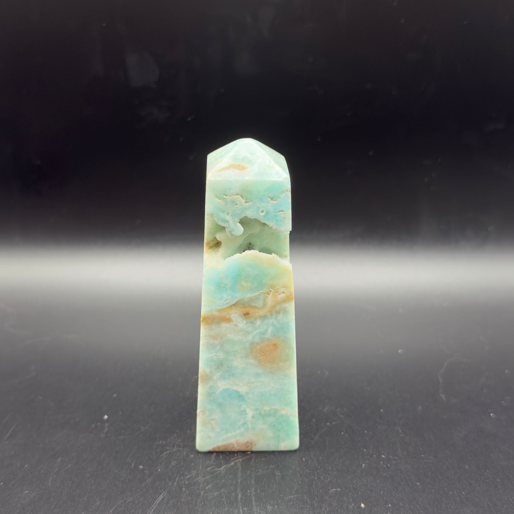 Blue Aragonite Tower (F)| Emotional Healing & Communication | Crystals UK