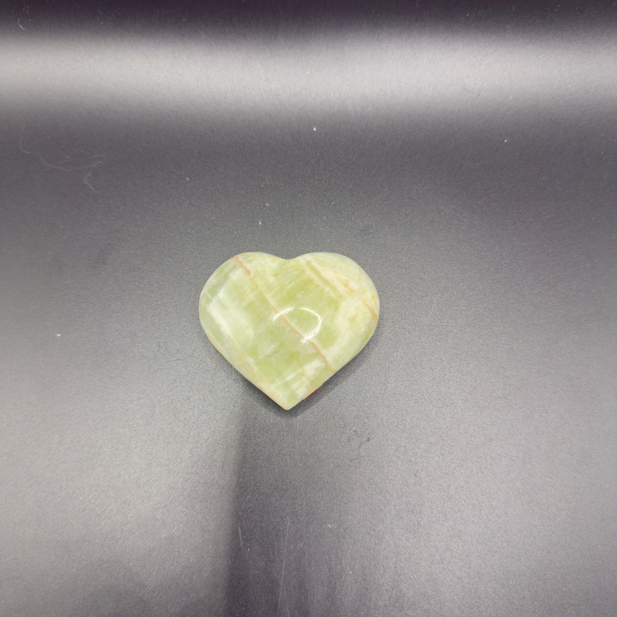 Kiwi Calcite Heart (C)| Emotional Cleansing | Crystals UK