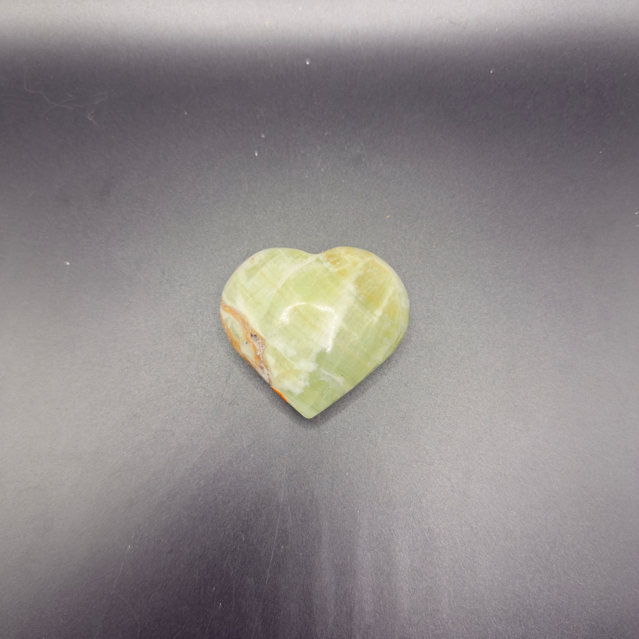 Kiwi Calcite Heart (G)| Emotional Cleansing | Crystals UK