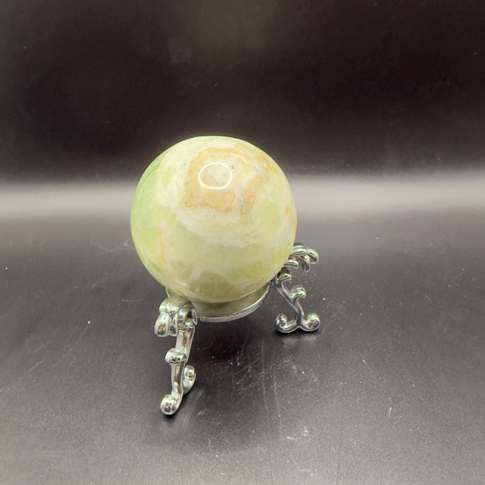 Kiwi Calcite Sphere (A)| Emotional Cleansing | Crystals UK