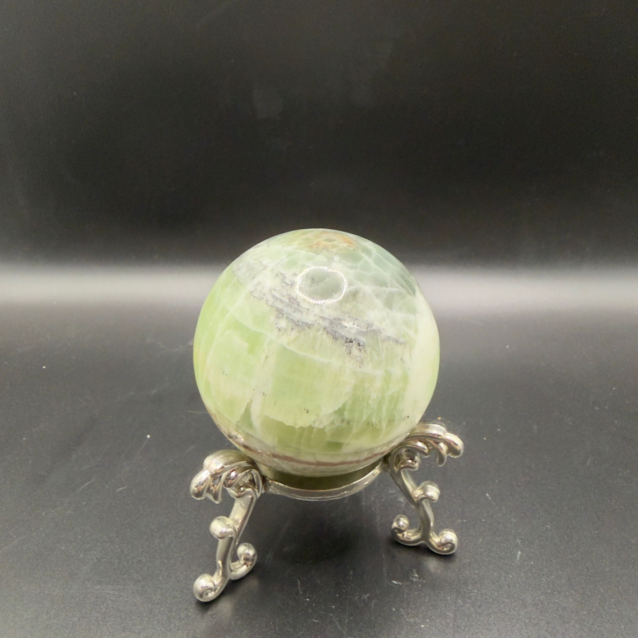 Kiwi Calcite Sphere (B)| Emotional Cleansing | Crystals UK