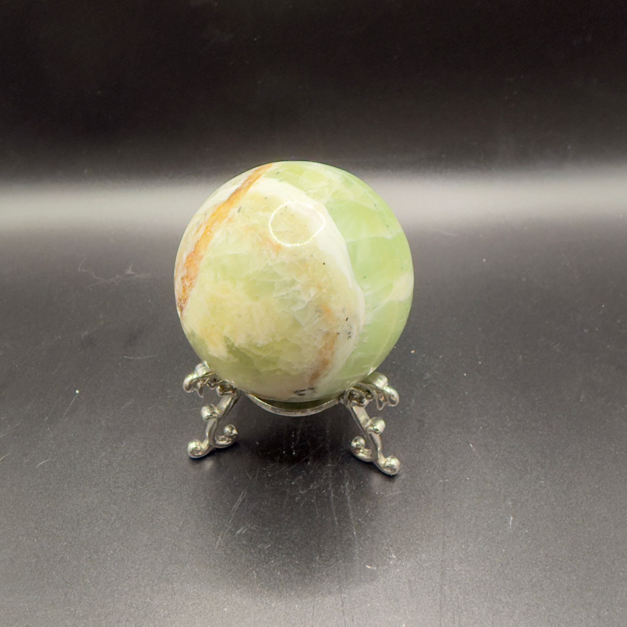 Kiwi Calcite Sphere (C)| Emotional Cleansing | Crystals UK