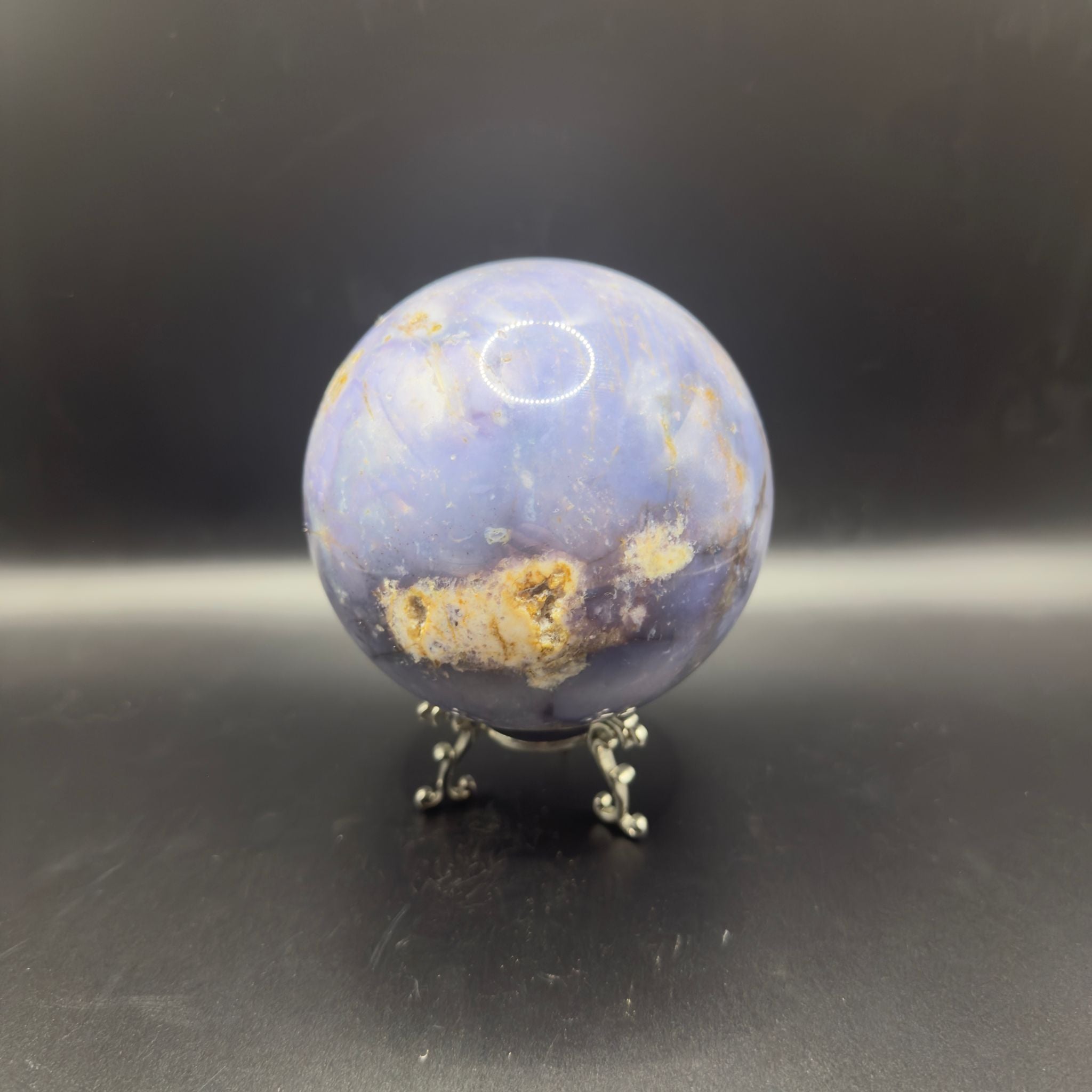 Large Blue Chalcedony Sphere | Communication | Crystals UK