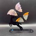 Metal Deer Stand with Amethyst & Mookaite Butterflies | Crystals UK