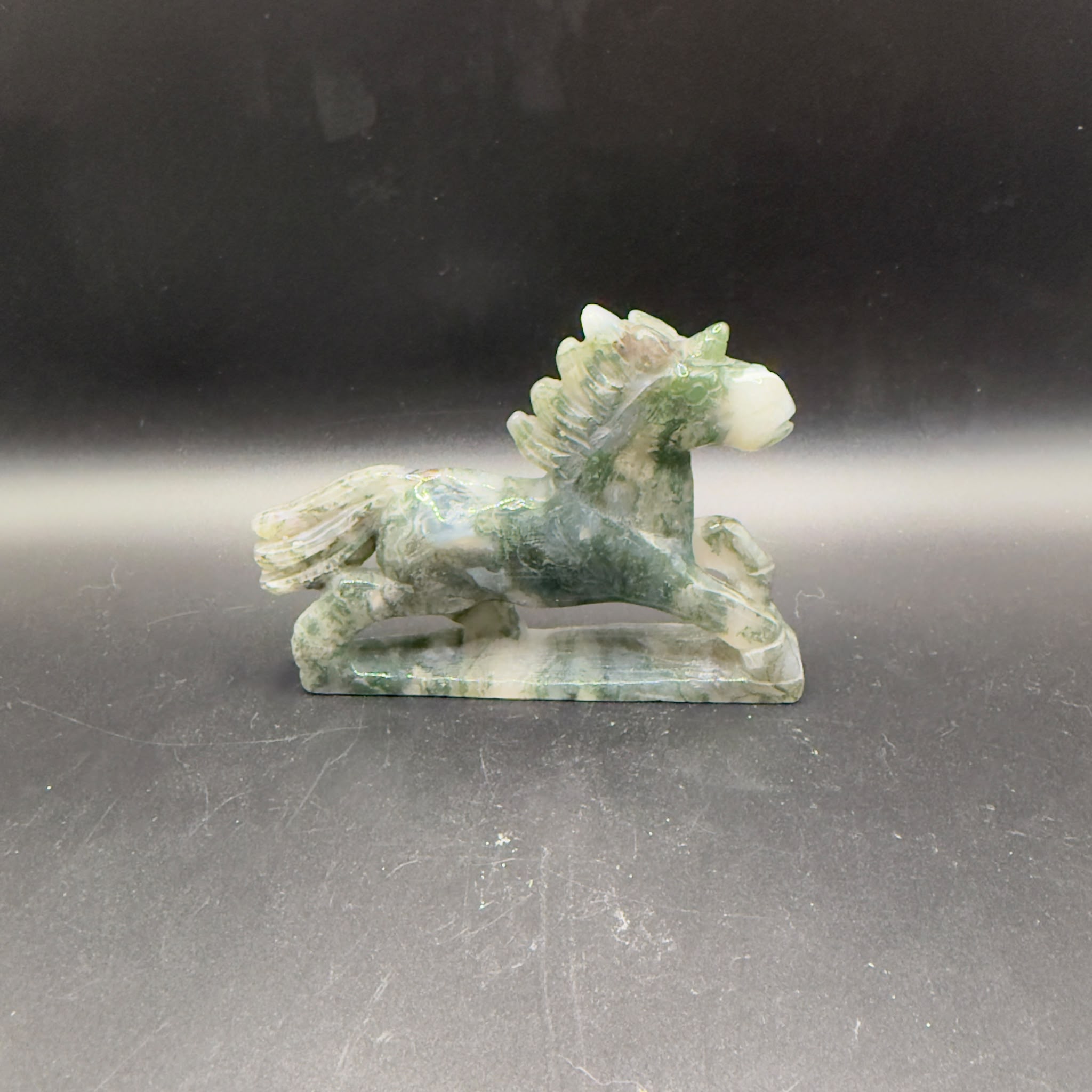 Moss Agate Horse | Growth | Crystal UK