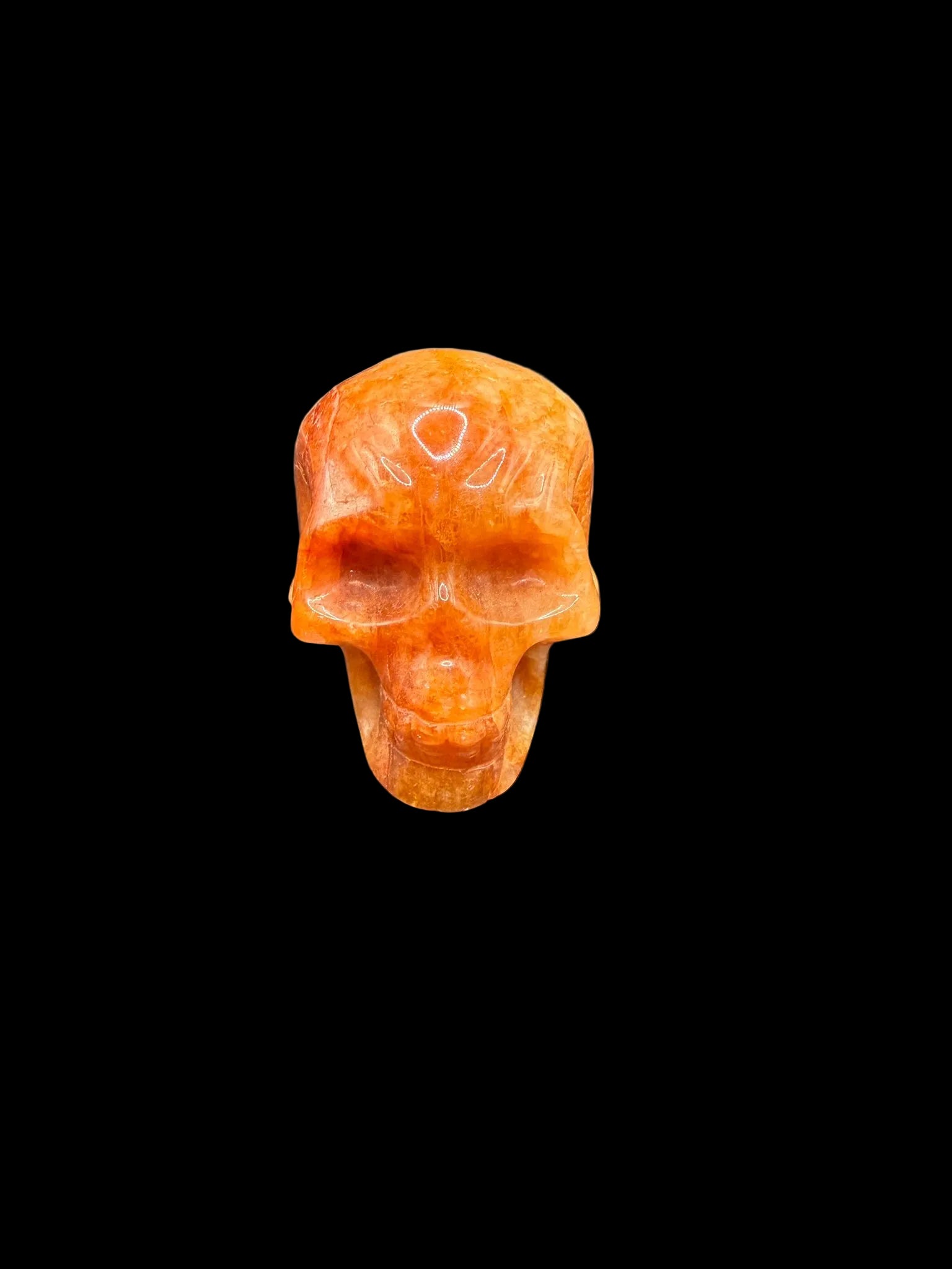 Orange Calcite Skull | Creativity | Crystal UK