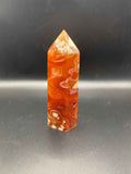 Red Flower Agate Tower | Passion & Motivation | Crystals UK