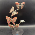 Rhodochrosite Butterfly Flock Sphere Holder | Deep Love | Crystals UK