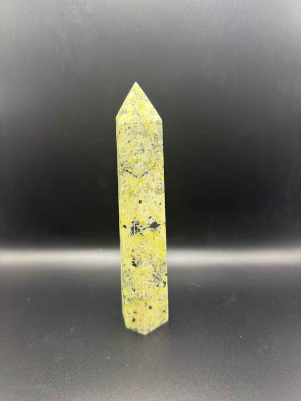 Serpentine with Pyrite Obelisk Tower | Transformation & Healing | Crystals UK