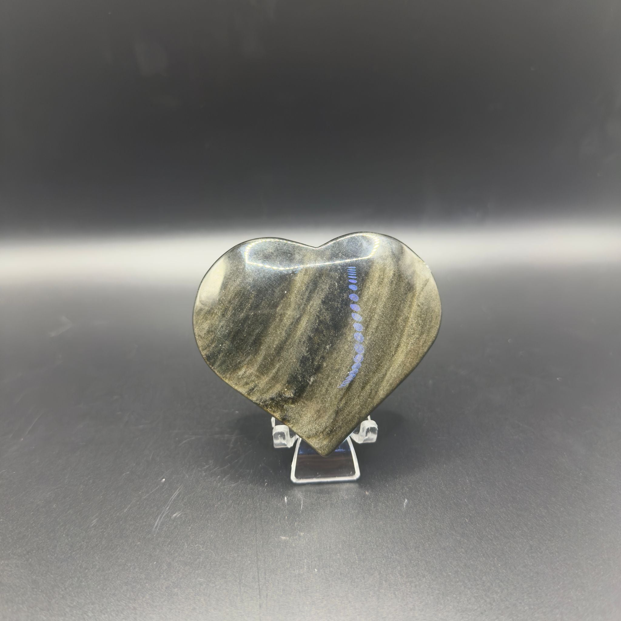 Silver Sheen Obsidian Heart | Self-Reflection & Protection | Crystals UK