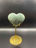 Teal Amazonite Heart | Hope & Calm Communication | Crystals UK